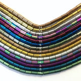 Electroplated Hematite Tube 3x5mm