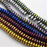 Electroplated Hematite Rondelle 4mm