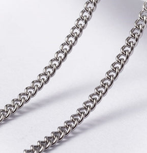 Stainless Steel Curb 2x3mm Chain by Foot