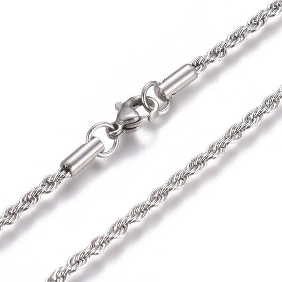 Stainless Steel Rope Twisted Necklace 20