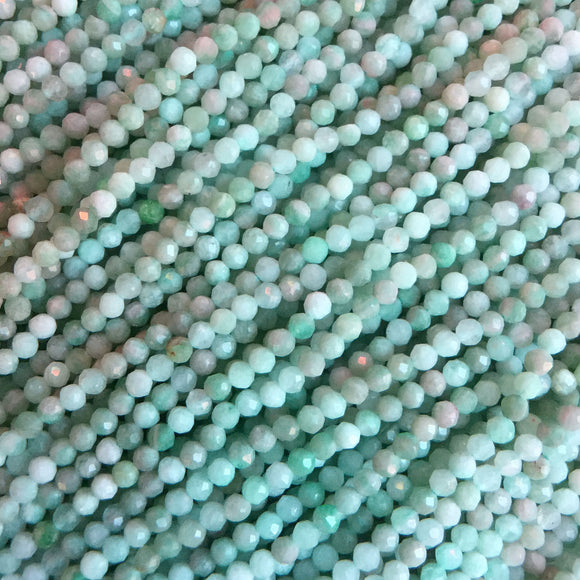 Amazonite Faceted Round Bead 2.5mm