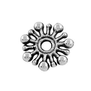Antique Silver Daisy Spacer 10mm (100 pcs)