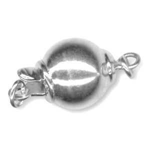 Sterling Silver Bead Clasp 10mm (2 sets)