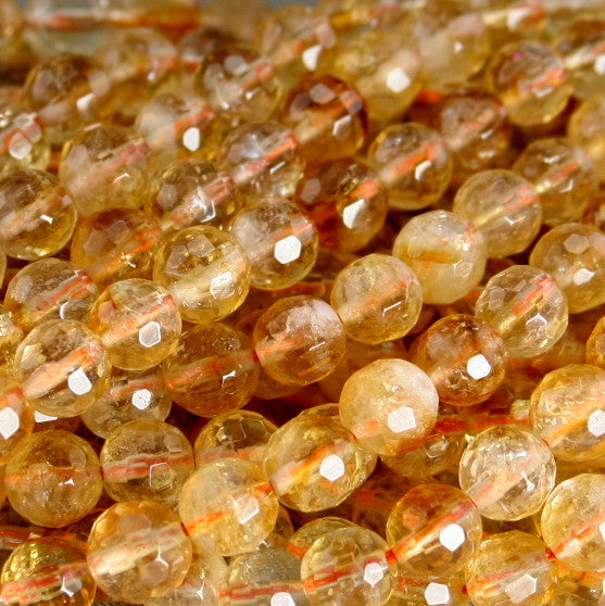 Citrine Faceted Round 7mm