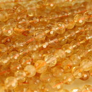 Citrine Faceted Round 6mm