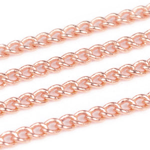 Copper Plated Brass Curb 1.5x2mm Chain by Foot