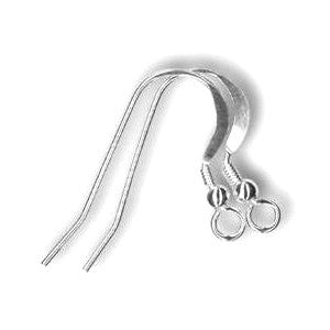 Sterling Silver Ear Wire with Ball & Coil AT (10 pcs)