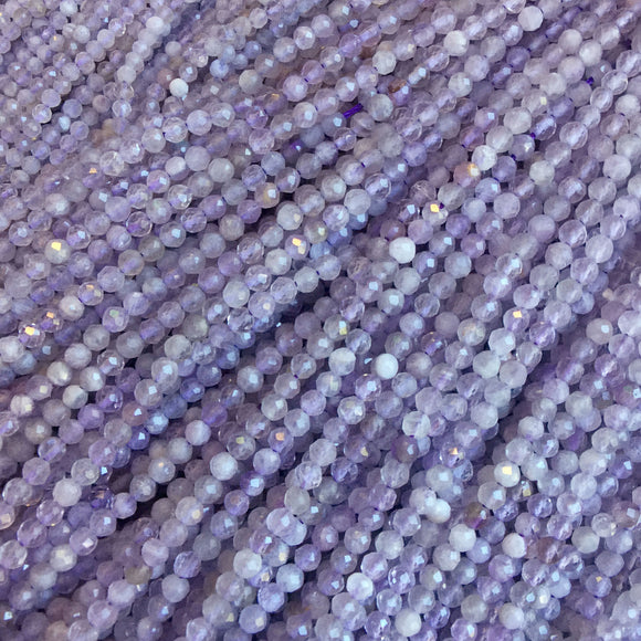 Light Amethyst Faceted Round Bead 2.5mm