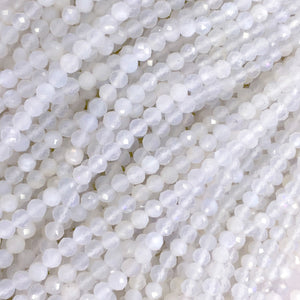 Moonstone Faceted Round Bead 2.5mm