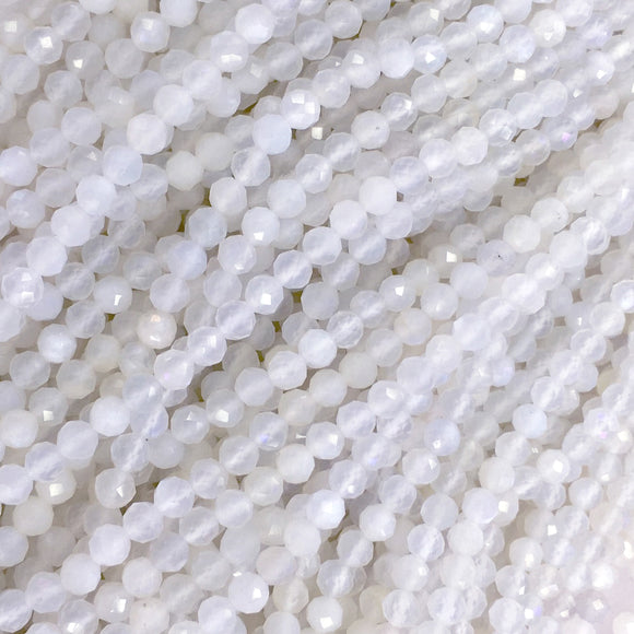 Moonstone Faceted Round Bead 2.5mm