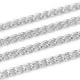 Platinum Plated Brass Curb 2x3mm Chain by Foot