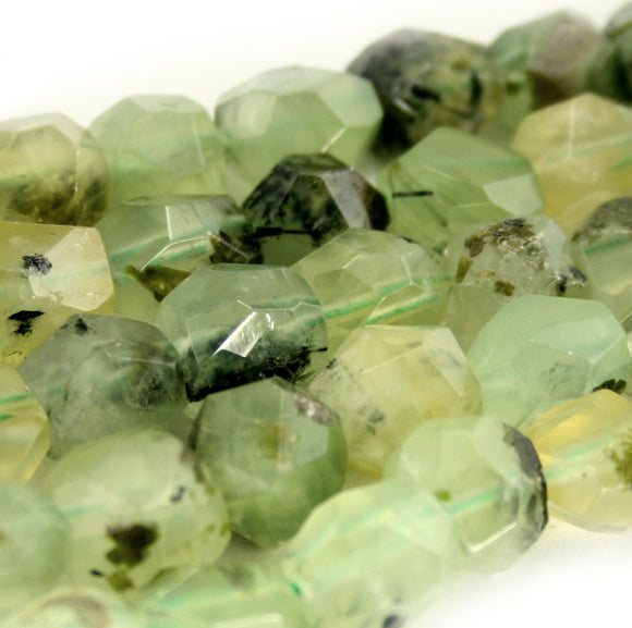 Prehnite Faceted Nugget 10x11mm