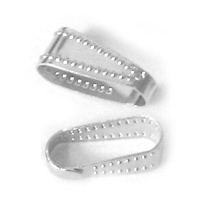 Silver Plated Brass Snap-on Bail 10x3mm (30 pcs)