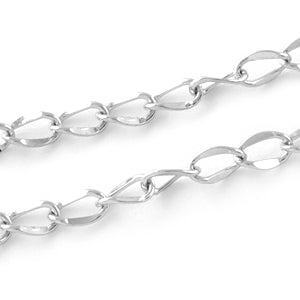 Stainless Steel Hammered Curb 3x4mm Chain by Foot