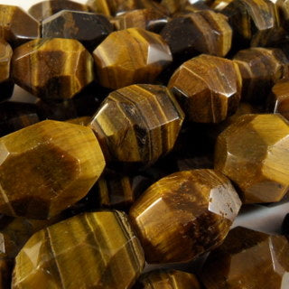 Tiger's Eye Faceted Nugget 15x20mm