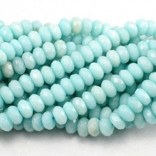Amazonite Faceted Rondelle 10mm