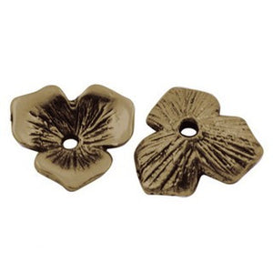 Antique Bronze 3-Petal Bead Cap 11mm (50 pcs)