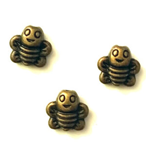 Antique Bronze Bee Spacer Beads 9mm (50 pcs)