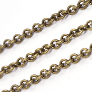 Antique Bronze Cable 2x3mm Chain by Foot