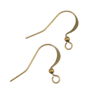 Antique Bronze Flat Earwire with Ball (50 pcs)