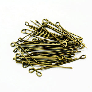 Antique Bronze Eye Pin 2" (100 pcs) 21 Gauge