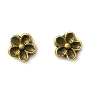 Antique Bronze Flower Bead 7x4mm (50 pcs)