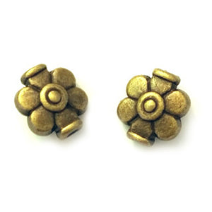 Antique Bronze Flower Bead 9x8mm (50 pcs)