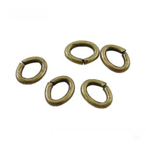 Antique Bronze Open Oval Jump Ring 3x4mm 22GA (200 pcs)