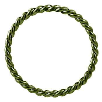 Antique Bronze Rope Closed Ring 26mm (20 pcs)