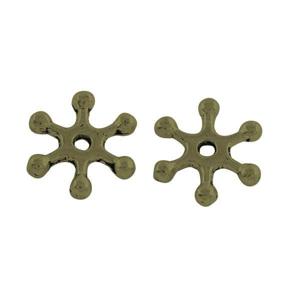 Antique Bronze Snowflake Spacer 12mm (100 pcs)