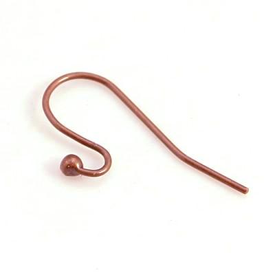 Antique Copper Ball-end Ear Wire (50 pcs)