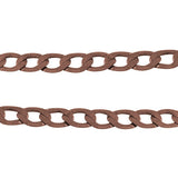 Antique Copper Flat Curb 5x6mm Chain by Foot (3 feet minimum)