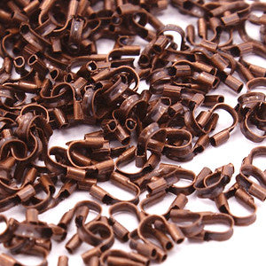Antique Copper Wire Protector 4mm wide, 5mm long, hole: 1mm (100 pcs)