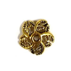 Antique Gold Pewter Leaf Bead Cap 11mm (100 pcs)