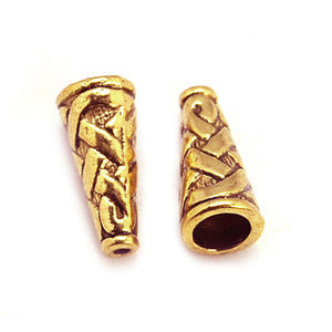 Antique Gold Plated Cone 8x18mm (20 pcs)