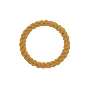 Antique Gold Rope Closed Jump Ring 10mm (100 pcs)