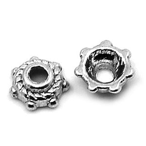 Antique Silver Bead Cap 5x2mm (100 pcs)