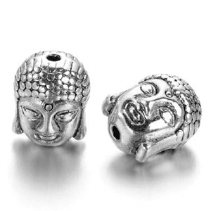 Antique Silver Buddha Spacer 11x9mm (10 pcs)