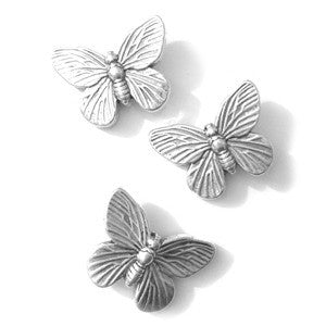 Antique Silver Butterfly Spacer Beads 14x18mm (10 pcs)