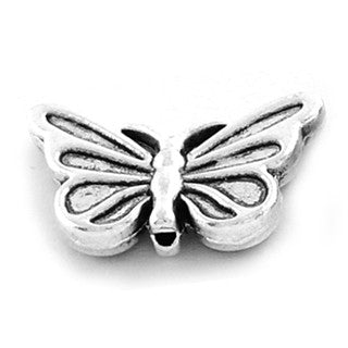 Antique Silver Butterfly Spacer Beads 17x10mm (20 pcs)