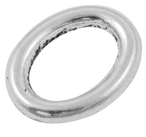 Antique Silver Oval Ring 12x16mm (20 pcs)