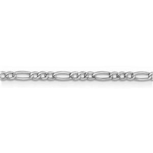 Antique Silver Plated Brass Figaro 2.5mm Chain by Foot (3 feet minimum)
