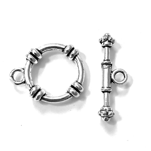 Antique Silver Toggle 19mm (5 sets)