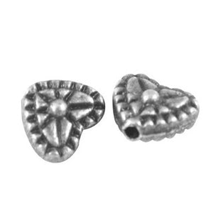 Antique Silver Heart Spacer 8mm (40 pcs)