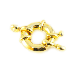 Gold Plated Brass Bolt Ring Clasp 18mm (5 pcs)