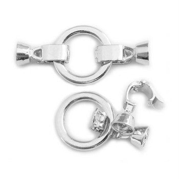 Silver Plated Brass Clasp 25x55mm