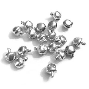 Silver Plated Brass Bell 6x8mm (50 pcs)