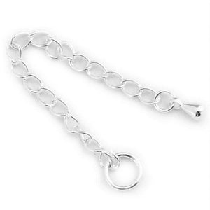 Silver Plated Brass Chain Extender 2" (20 pcs)