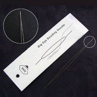 Stainless Steel Big Eye Beading Needle, 5 Inches Long, 0.3mm Thick