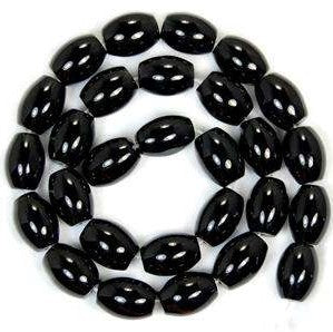 Black Agate Rice Oval 10x14mm